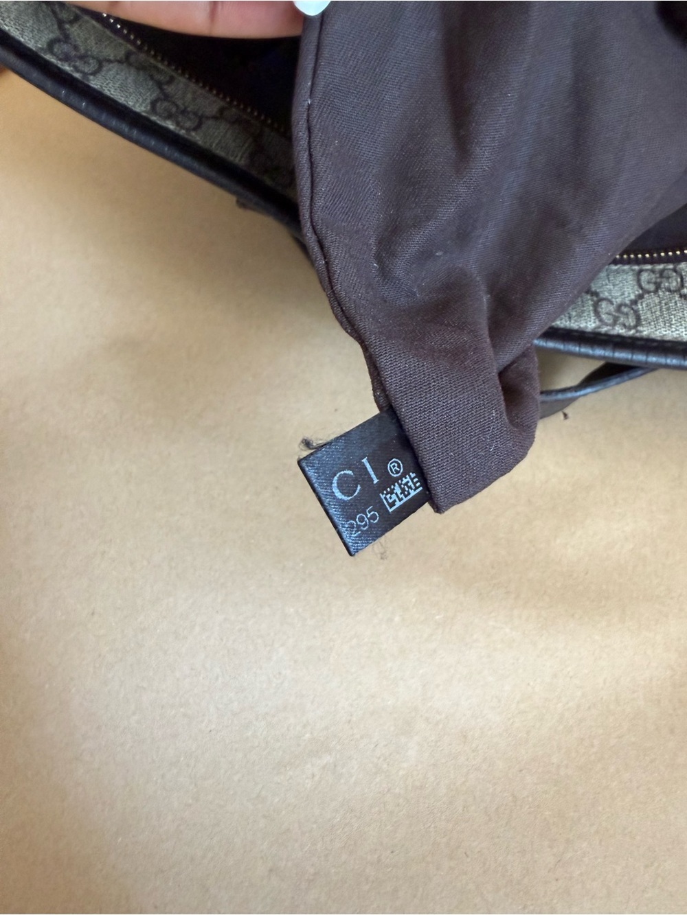 Gucci Brown GG Canvas Tote with Dark Brown Leather Trim - Picture 14 of 15
